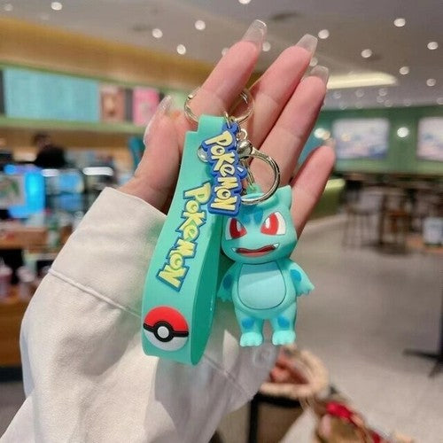 Characters 3D Silicon Keychains with Bag Charm and Strap (Select from Dropdown Menu)