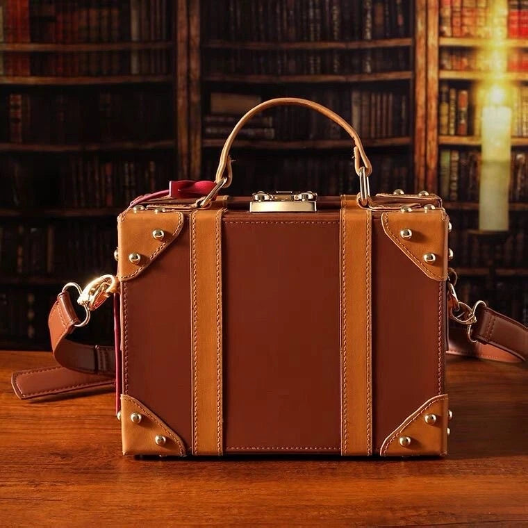 Harry Potter Hogwarts Trunk Luggage Suitcase Stationary Leather Shoulder Bag