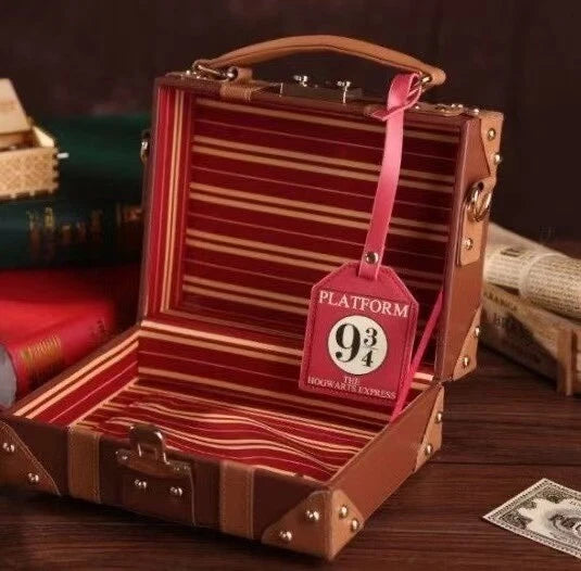 Harry Potter Hogwarts Trunk Luggage Suitcase Stationary Leather Shoulder Bag
