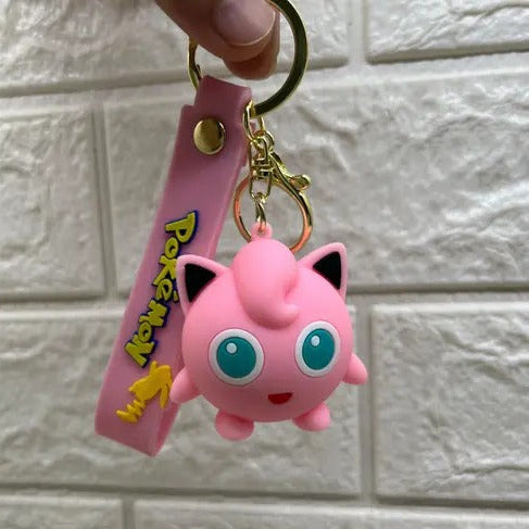 3D Silicon Keychain with Bag Charm and Strap (Choose From Drop Down Menu)