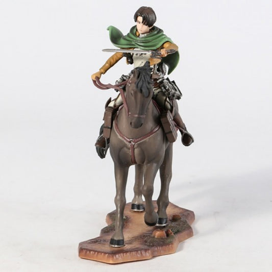 Attack On Titan The Armored Titan Levi Ackerman Horse Riding Action Figures Model 20 cm Anime Figure