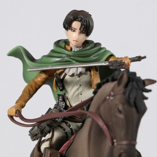 Attack On Titan The Armored Titan Levi Ackerman Horse Riding Action Figures Model 20 cm Anime Figure