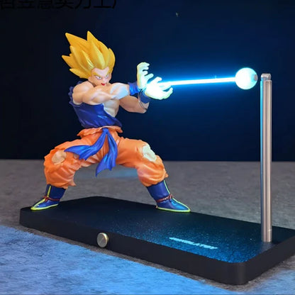 Dragon Ball Z Anime Action Figure with Cosmic Surge Levitating LED Lamp