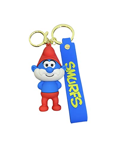 Silicone The Smurfs Character Keychain (Pack of 1)