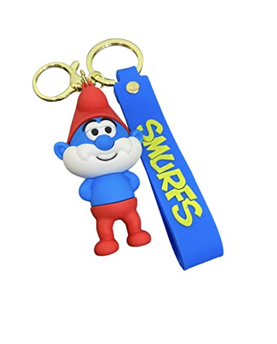 Silicone The Smurfs Character Keychain (Pack of 1)