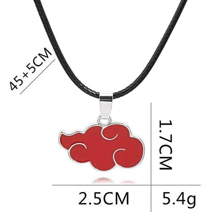 Naruto Inspired Akatsuki Red Cloud Pendant Necklace For Boys Men and Women