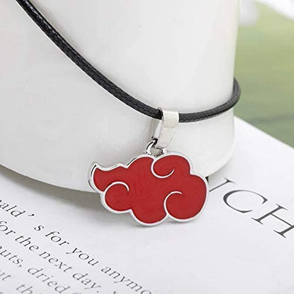 Naruto Inspired Akatsuki Red Cloud Pendant Necklace For Boys Men and Women