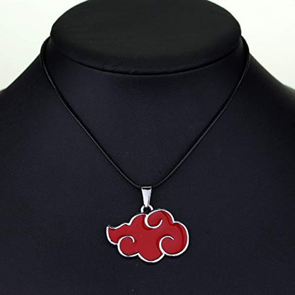 Naruto Inspired Akatsuki Red Cloud Pendant Necklace For Boys Men and Women