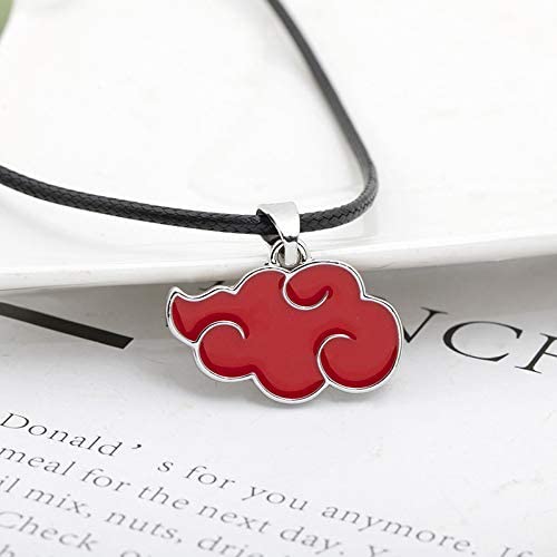 Naruto Inspired Akatsuki Red Cloud Pendant Necklace For Boys Men and Women