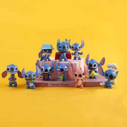 Lilo & Stitch - Set of 10 Figures - Action Figures | Best Animated Science Fiction Comedy-Drama | 5.5cm | Cake Toppers | 10 Pcs