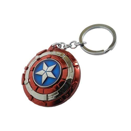 Bhudhar Superhero Captain America Rotating Shield Key Chain, Avengers Metal Key Chain & Key Ring