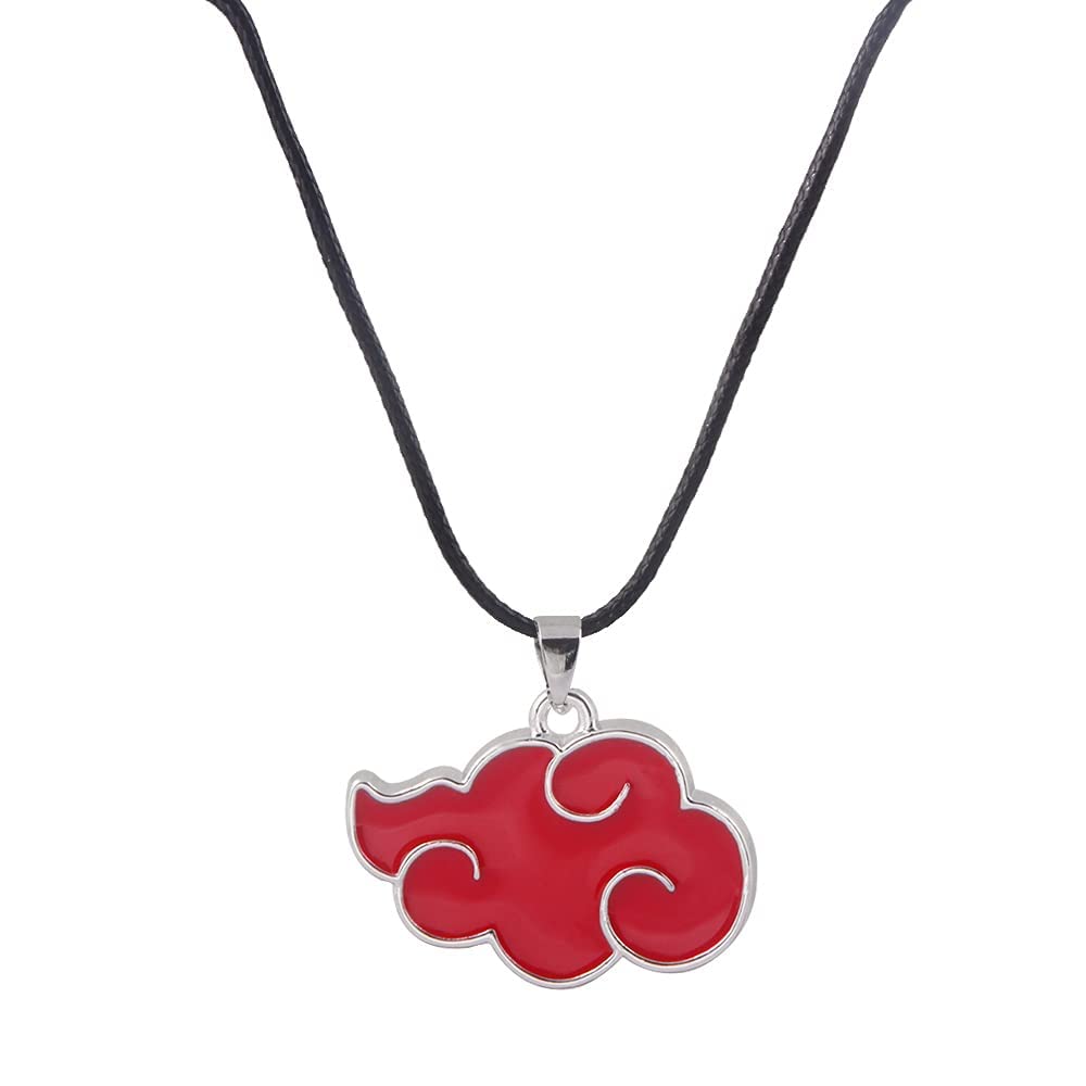 Naruto Inspired Akatsuki Red Cloud Pendant Necklace For Boys Men and Women