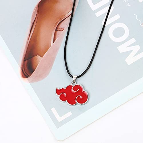 Naruto Inspired Akatsuki Red Cloud Pendant Necklace For Boys Men and Women