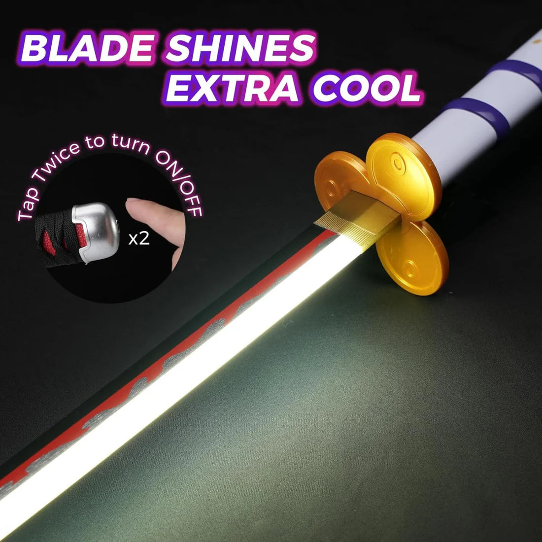 One Piece Roronoa Zoro LED Katana Sword With USB Cable (No COD Allowed On This Product) - Prepaid Orders Only