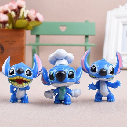 Lilo & Stitch - Set of 10 Figures - Action Figures | Best Animated Science Fiction Comedy-Drama | 5.5cm | Cake Toppers | 10 Pcs