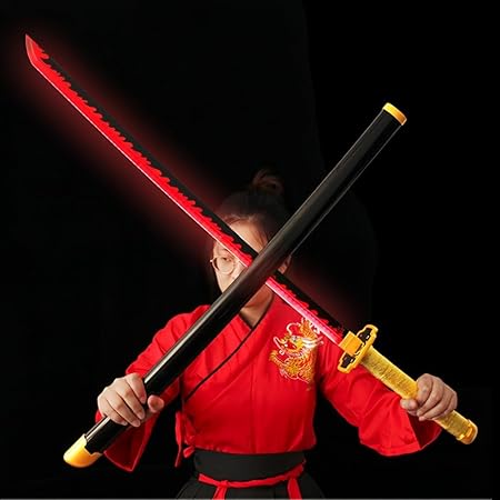 Demon Slayer Yoriichi Tsugikuni LED Katana Sword With USB Cable (No COD Allowed On This Product) - Prepaid Orders Only