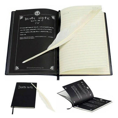 Death Note Notebook with Free Feather Pen and Bookmark - Anime Cosplay Gifts for Death Note