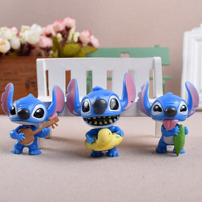 Lilo & Stitch - Set of 10 Figures - Action Figures | Best Animated Science Fiction Comedy-Drama | 5.5cm | Cake Toppers | 10 Pcs