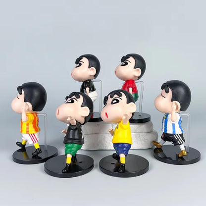 Cartoon Football Fan Collectible Figure Set – Premium PVC Mini Display Collection (6 Pieces)