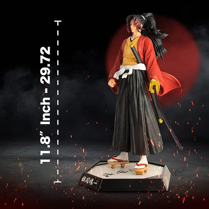 Demon Slayer Yoriichi Tsugikuni Action Figure Height - 30CM (Big Size) Anime Figurine Collectible PVC Multicolour (Big Red Demon Slayer)