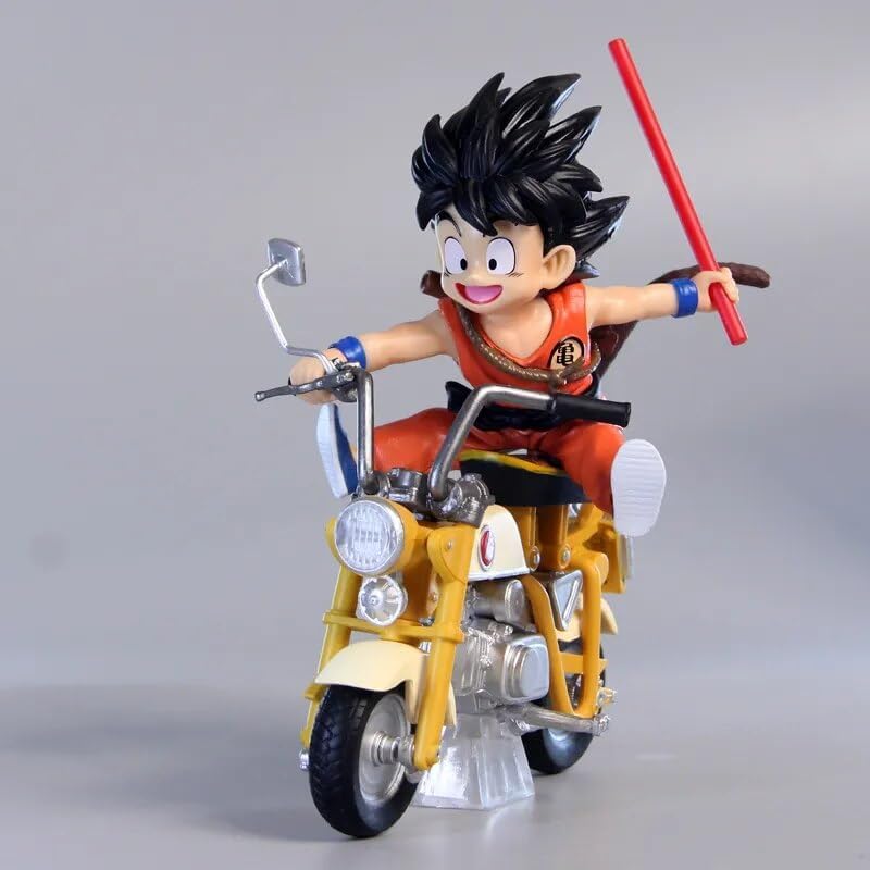 Dragon Ball Z Anime Goku Kid On Motor Bike Figure 13 cm