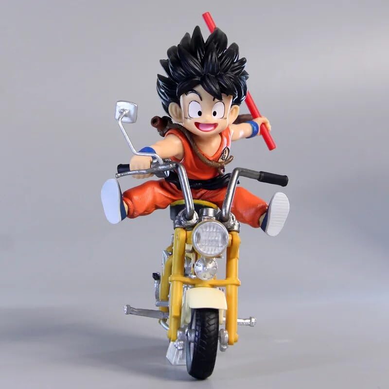 Dragon Ball Z Anime Goku Kid On Motor Bike Figure 13 cm
