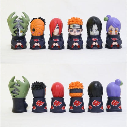 Naruto Palm Series Akatsuki Set of 6 Figure Version Model
