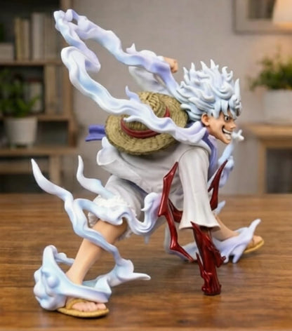 One Piece Monkey D' Luffy Gear 5 Sun God Nika Red Punch Figure