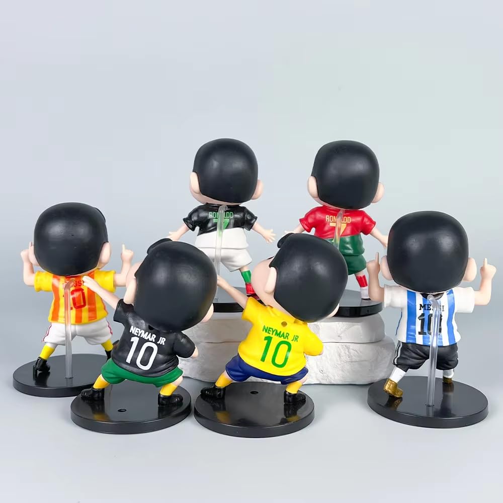 Cartoon Football Fan Collectible Figure Set – Premium PVC Mini Display Collection (6 Pieces)