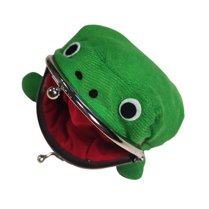 Anime Green Frog Plush Wallet Cosplay Cute Small Soft Money Box Pouch.