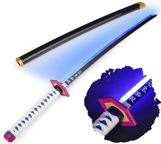 Demon Slayer Giyu Tomioka LED Katana Sword With USB Cable (No COD Allowed On This Product) - Prepaid Orders Only
