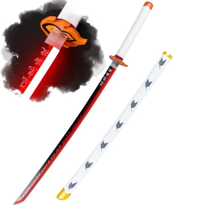 Demon Slayer Rengoku LED Katana Sword With USB Cable (No COD Allowed On This Product) - Prepaid Orders Only