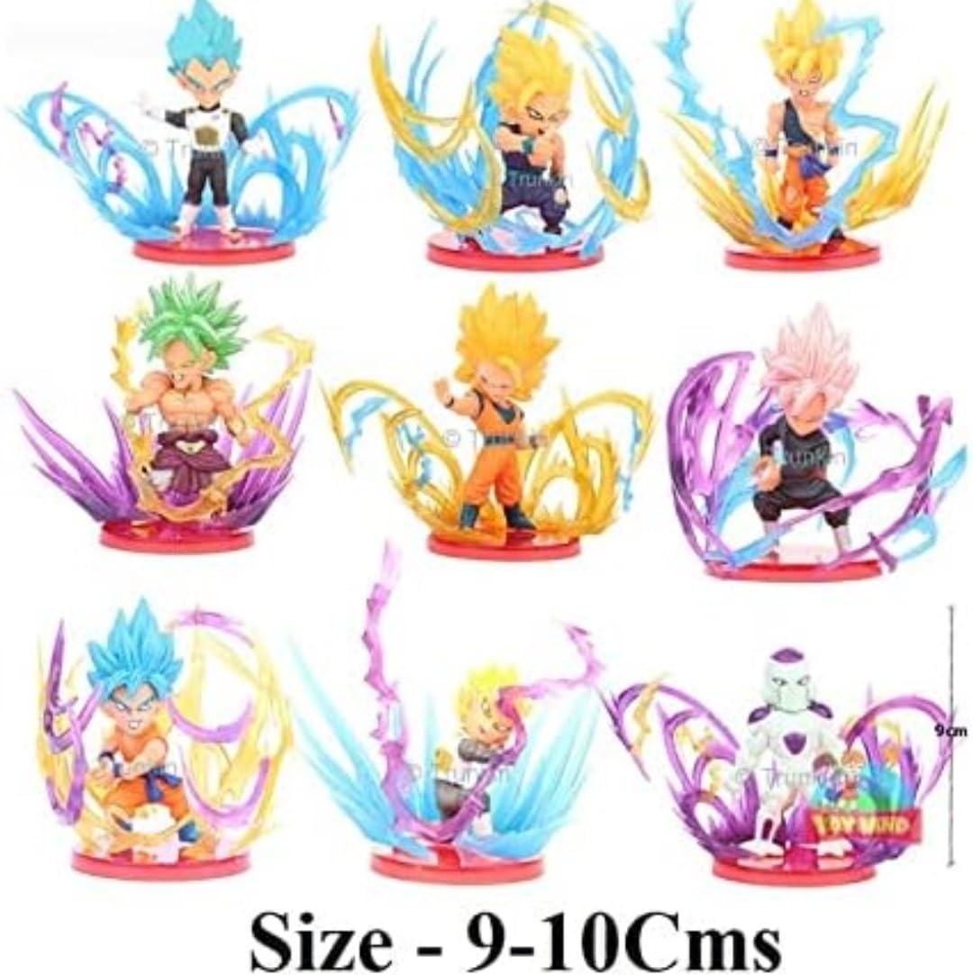 Premium Dragon Ball Goku Action Figures Set of 9 Latest Version  Size 8-10 Cm