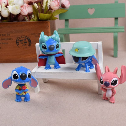 Lilo & Stitch - Set of 10 Figures - Action Figures | Best Animated Science Fiction Comedy-Drama | 5.5cm | Cake Toppers | 10 Pcs