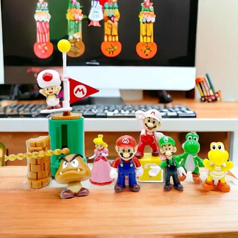 Super Mario Set of 8 Collectables