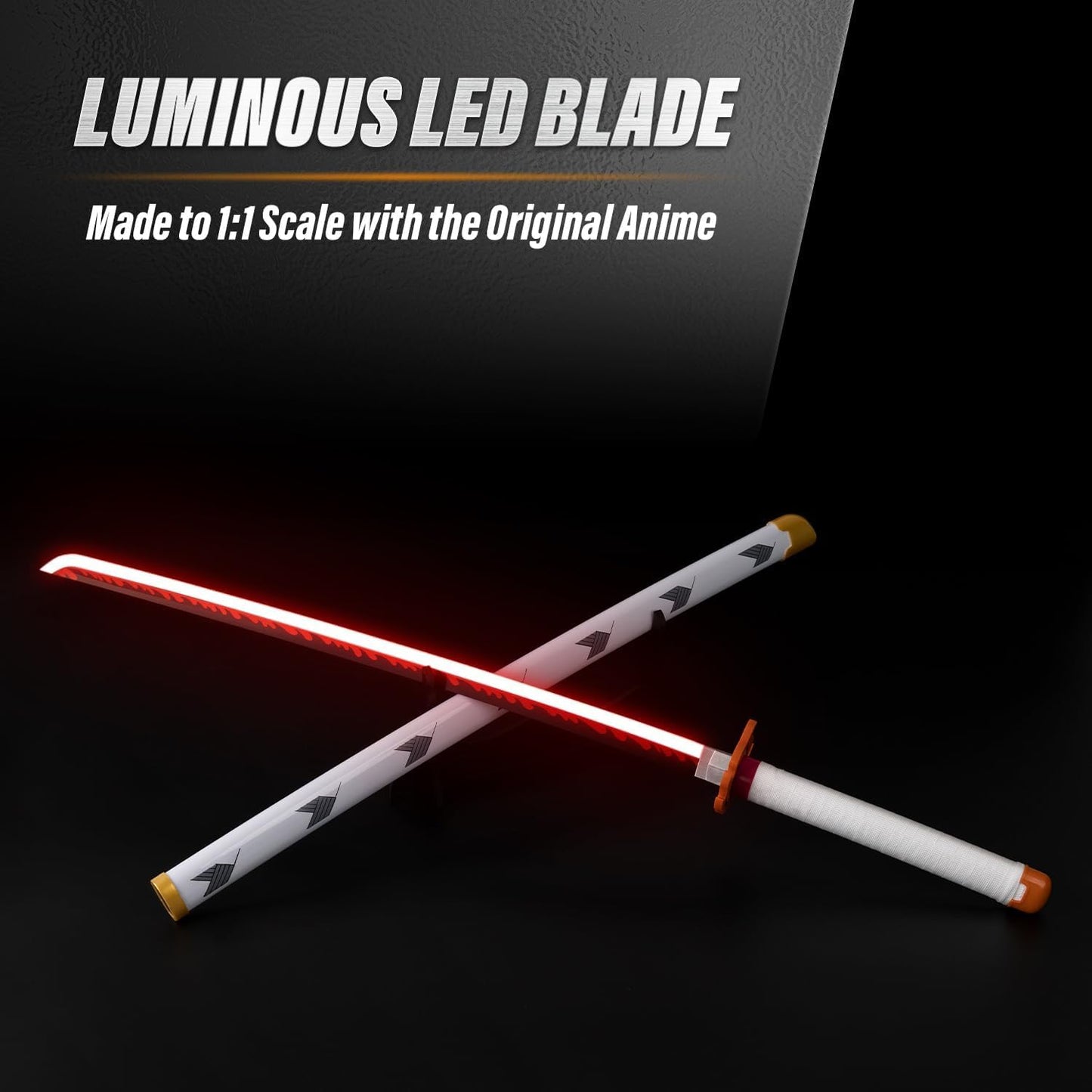 Demon Slayer Rengoku LED Katana Sword With USB Cable (No COD Allowed On This Product) - Prepaid Orders Only