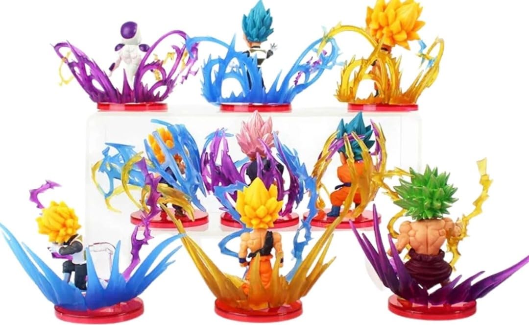 Premium Dragon Ball Goku Action Figures Set of 9 Latest Version  Size 8-10 Cm