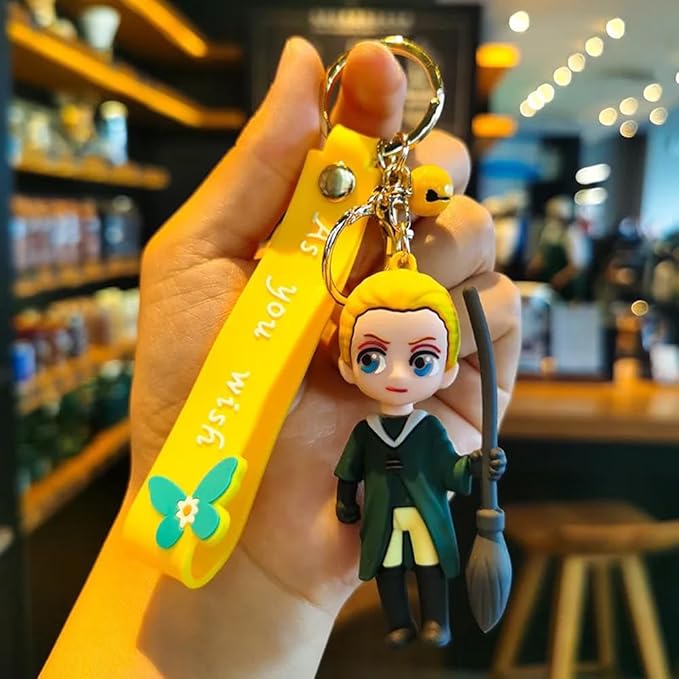 Harry Potter 3D Silicone Keychain With Bagcharm and Strap (Select From Drop Down Menu)