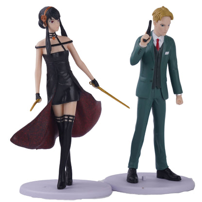 Spy X Family Anime Loid Forger and Yor Forger Set of Two Action Figures [19cm]