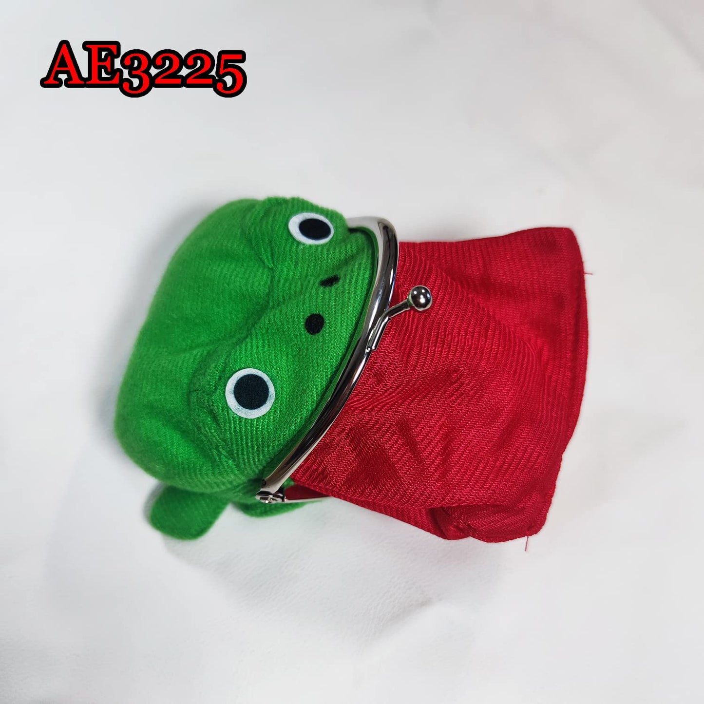 Anime Green Frog Plush Wallet Cosplay Cute Small Soft Money Box Pouch.