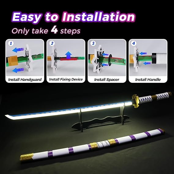 One Piece Monkey D' Luffy LED Katana Sword With USB Cable (No COD Allowed On This Product) - Prepaid Orders Only