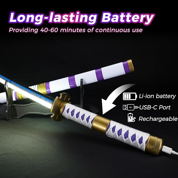One Piece Monkey D' Luffy LED Katana Sword With USB Cable (No COD Allowed On This Product) - Prepaid Orders Only