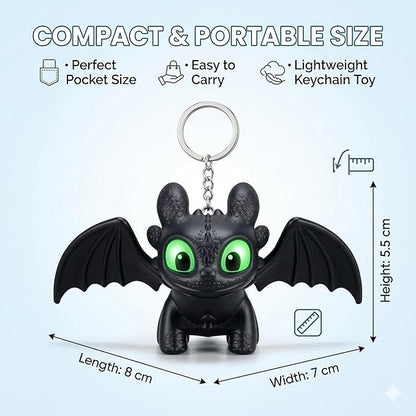 How to train your dragon Keychain with Glowing lights