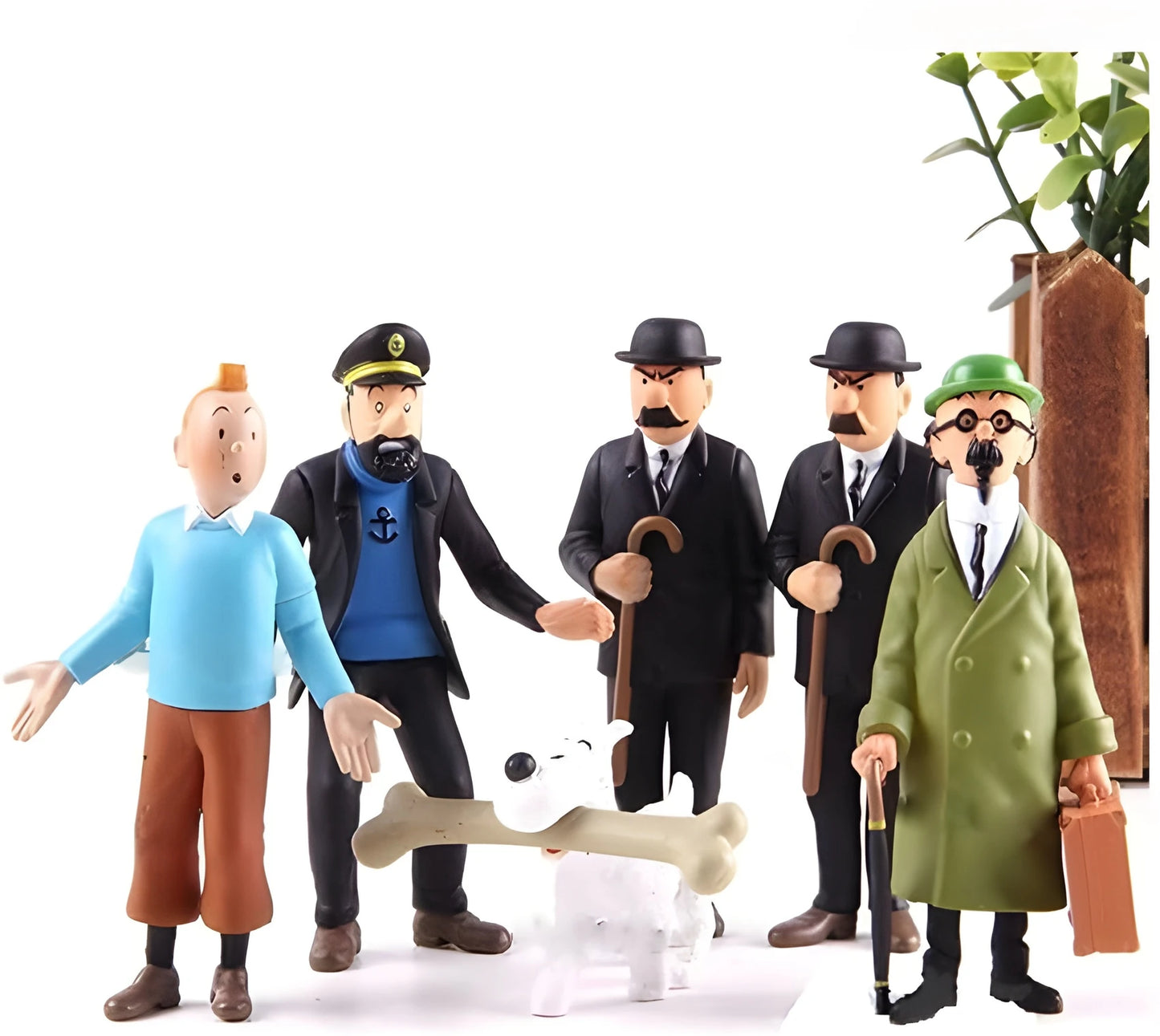 Tintin & Friends Collectible Figure Set – Classic Comic Character Mini Figures (Set of 6)