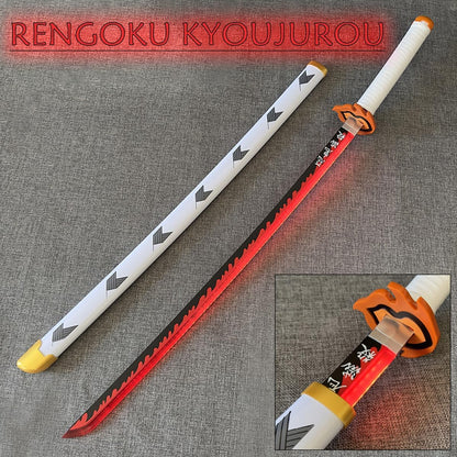 Demon Slayer Rengoku LED Katana Sword With USB Cable (No COD Allowed On This Product) - Prepaid Orders Only