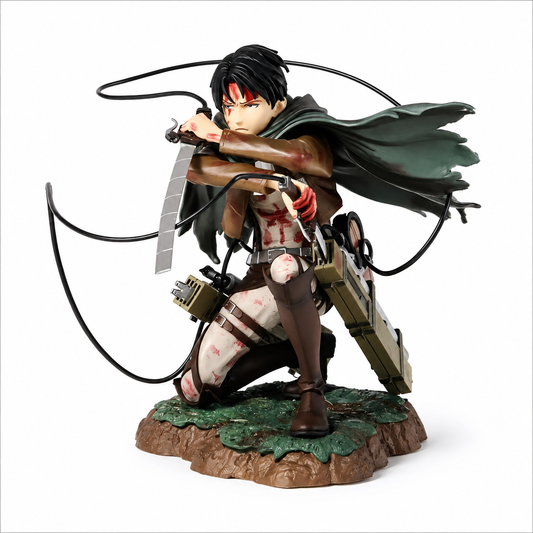 Attack on Titan Levi Ackerman Action Figure – Anime PVC Collectible Battle Pose Statue for Fans & Collectors