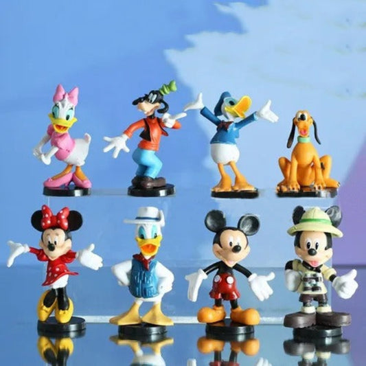 Cartoon Character Figurines Set of 8 Mini Action Figures for Kids, Cake Decoration & Showpiece