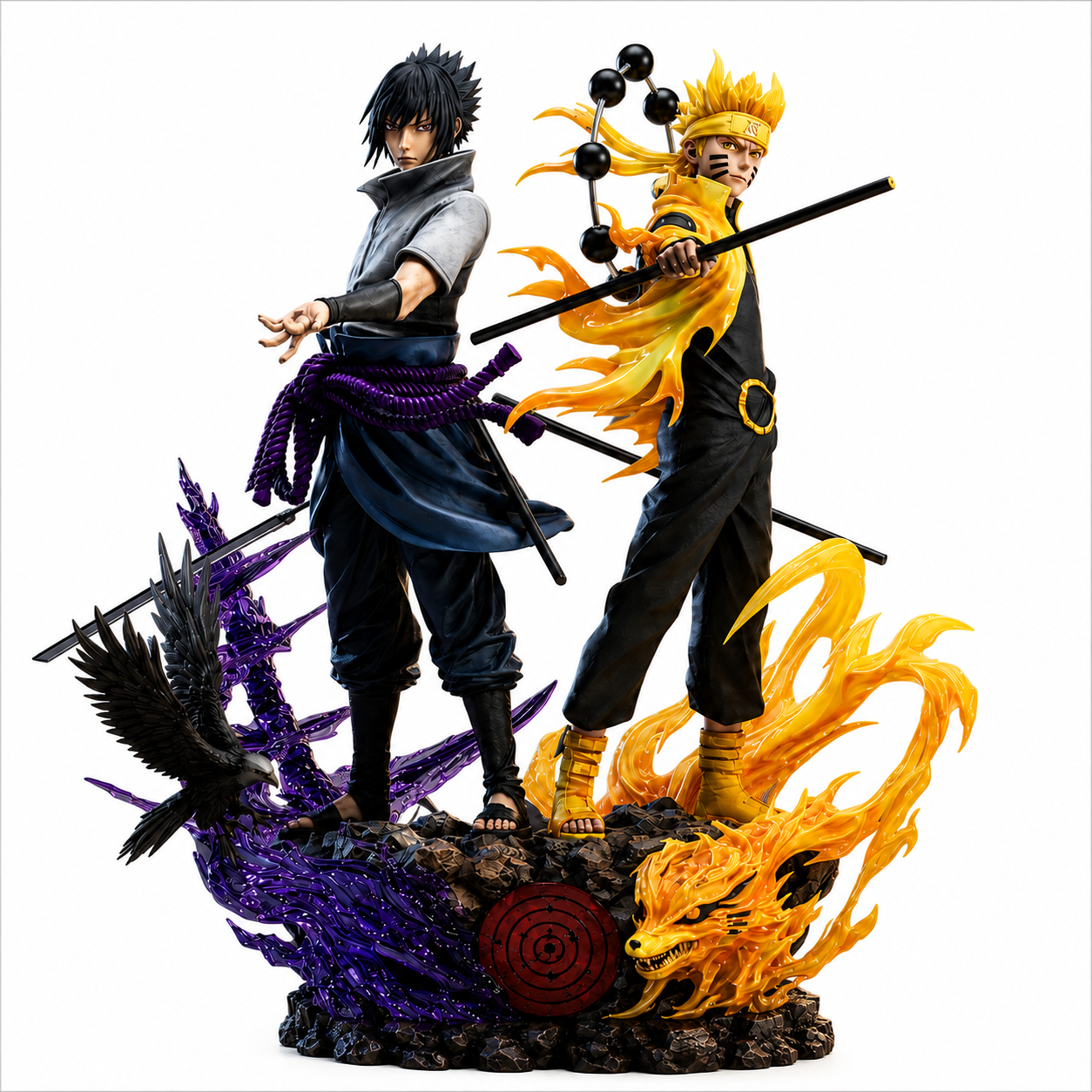 Naruto & Sasuke Dual Power Anime Figure – Premium Collectible Battle Statue