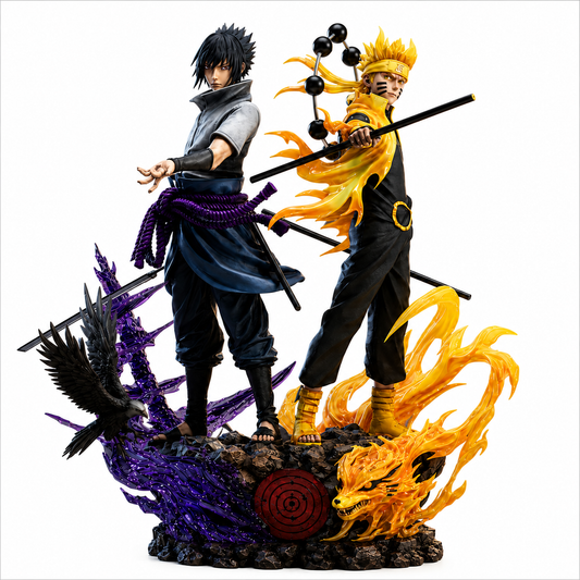 Naruto & Sasuke Dual Power Anime Figure – Premium Collectible Battle Statue
