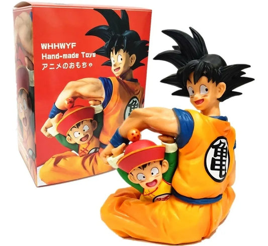 Dragon Ball Z Anime Son Goku Action Figure with Kid Gohan 16cm